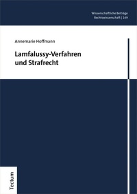 Abbildung von: Lamfalussy-Verfahren und Strafrecht - Tectum Wissenschaftsverlag
