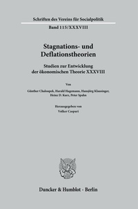 Abbildung von: Stagnations- und Deflationstheorien - Duncker & Humblot