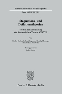 Abbildung von: Stagnations- und Deflationstheorien - Duncker & Humblot
