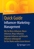 Cover: Quick Guide Influencer-Marketing-Management - Springer Gabler