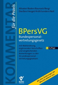 Abbildung von: BPersVG - Bundespersonalvertretungsgesetz - Bund-Verlag