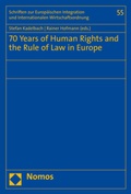Cover: 70 Years of Human Rights and the Rule of Law in Europe - Nomos
