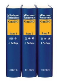 Abbildung von: Münchener Kommentar zum Gesetz betreffend die Gesellschaften mit beschränkter Haftung: GmbHG  - C.H.BECK
