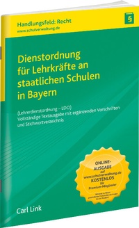 Abbildung von: Dienstordnung für Lehrkräfte an staatlichen Schulen in Bayern - Carl Link Verlag