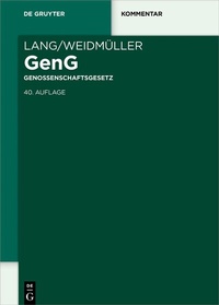 Abbildung von: Genossenschaftsgesetz: GenG - De Gruyter