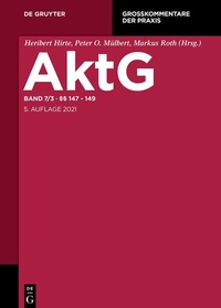 Abbildung von: Aktiengesetz: AktG - Band 7/3 - De Gruyter