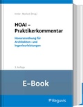 Abbildung von: HOAI - Praktikerkommentar (E-Book) - Reguvis Fachmedien