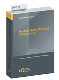 Cover: Haushaltskonsolidierung in Kommunen - Erich Schmidt Verlag