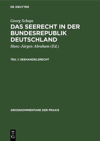 Abbildung von: Das Seerecht in der Bundesrepublik Deutschland  - De Gruyter
