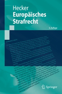 Enlarge image Cover: Europäisches Strafrecht - Springer