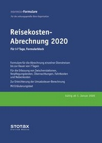 Abbildung von: Reisekosten-Abrechnung 2020, für 1-7 Tage, Formularblock - Stollfuß