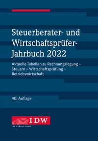 Abbildung von: Steuerberater- und Wirtschaftsprüfer-Jahrbuch 2022 - IDW