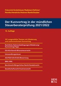 Cover: Der Kurzvortrag in der m&uuml;ndlichen Steuerberaterpr&uuml;fung 2021/2022 - HDS