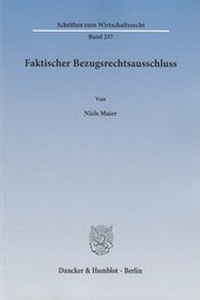 Abbildung von: Faktischer Bezugsrechtsausschluss - Duncker & Humblot
