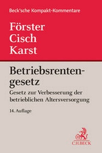 Abbildung von: Betriebsrentengesetz - C.H.BECK