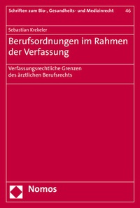 Abbildung von: Berufsordnungen im Rahmen der Verfassung - Nomos