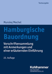 Abbildung von: Hamburgische Bauordnung - Deutscher Gemeindeverlag