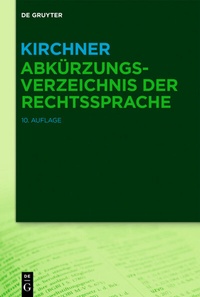 Bild: Abkürzungsverzeichnis der Rechtssprache - De Gruyter
