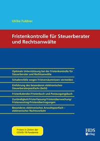 Abbildung von: Fristenkontrolle für Steuerberater und Rechtsanwälte - HDS
