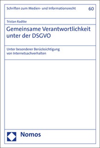 Abbildung von: Gemeinsame Verantwortlichkeit unter der DSGVO - Nomos