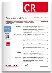 Bild: Computer und Recht - CR - Otto Schmidt Verlag