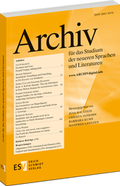 Bild: Archiv f&uuml;r das Studium der neueren Sprachen und Literaturen - Erich Schmidt Verlag