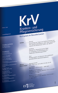 Abbildung von: Kranken- und Pflegeversicherung - KrV - Erich Schmidt Verlag