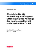 Cover: Checkliste 7 f&uuml;r die Aufstellung, Pr&uuml;fung und Offenlegung des Anhangs der Kapitalgesellschaft und Co/GmbH & Co KG - IDW
