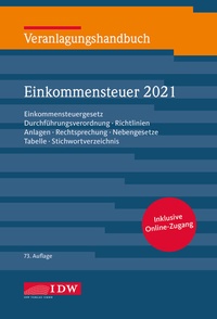 Abbildung von: Veranlagungshandbuch Einkommensteuer 2021: ESt 2021 - IDW