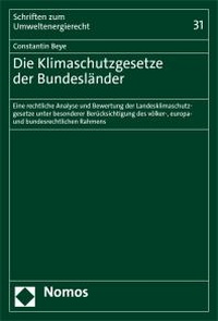 Abbildung von: Die Klimaschutzgesetze der Bundesländer - Nomos