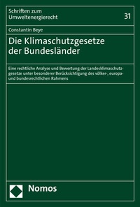 Abbildung von: Die Klimaschutzgesetze der Bundesländer - Nomos