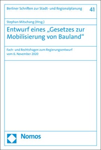 Abbildung von: Entwurf eines "Gesetzes zur Mobilisierung von Bauland" - Nomos