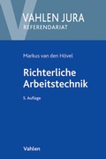 Cover: Richterliche Arbeitstechnik - Vahlen