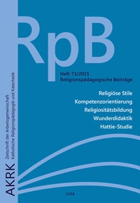 Abbildung von: Religionspädagogische Beiträge - Verlag Ludwig Sauter
