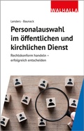 Cover: Das Recht der Personalauswahl im &ouml;ffentlichen und kirchlichen Dienst - Walhalla