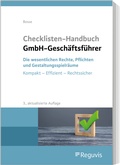 Cover: Checklisten-Handbuch GmbH-Gesch&auml;ftsf&uuml;hrer - Reguvis Fachmedien