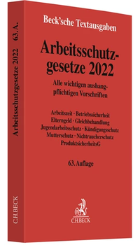 Bild vergrößern Bild: Arbeitsschutzgesetze 2022 - C.H.BECK