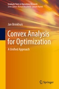 Cover: Convex Analysis for Optimization - Springer