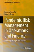 Cover: Pandemic Risk Management in Operations and Finance - Springer