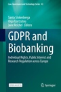 Cover: GDPR and Biobanking - Springer