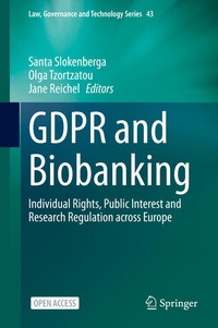 Enlarge image Cover: GDPR and Biobanking - Springer