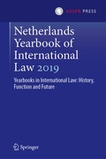 Cover: Netherlands Yearbook of International Law 2019 - T.M.C. Asser Press