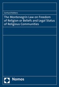 Cover: The Montenegrin Law on Freedom of Religion or Beliefs and Legal Status of Religious Communities - Nomos