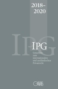 Cover: Gutachten zum internationalen und ausl&auml;ndischen Privatrecht (IPG) 2018-2020 - Gieseking