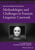 Cover: Methodologies and Challenges in Forensic Linguistic Casework - Wiley-Blackwell