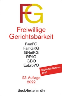 Abbildung von: Freiwillige Gerichtsbarkeit: FG - dtv