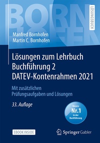 Abbildung von: Lösungen zum Lehrbuch Buchführung 2 DATEV-Kontenrahmen 2021 - Springer Gabler