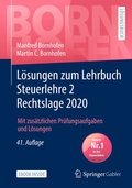Cover: L&ouml;sungen zum Lehrbuch Steuerlehre 2 Rechtslage 2020 - Springer Gabler