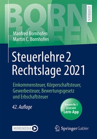 Bild: Steuerlehre 2 Rechtslage 2021 - Springer Gabler