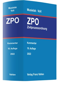 Abbildung von: Zivilprozessordnung: ZPO - Vahlen
